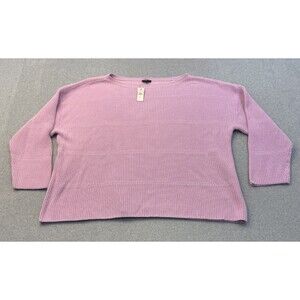 Talbots Sweater Women's 3XL Purple Knit Chunky Pullover Comfortable NEW